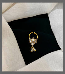 Lotus Septum Nose Ring in Kundan - NR0020