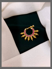 Beautiful Stone Nose Ring in Kundan - NR0027