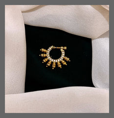 Beautiful Stone Nose Ring in Kundan - NR0027