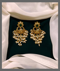 Rice Pearl Hugging Earring in Nakshi -NE00352