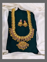 Peacock Haram with Pendent in Nakshi - NH00108