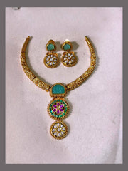 Antic Kante Necklace in Kundan - KN00387
