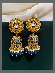 Flower Jhumki in Nakshi - NE0181