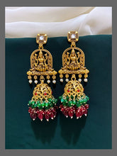 Lakshmi Jhumki in Double Color Pearl Earring in Nakshi - NE0185