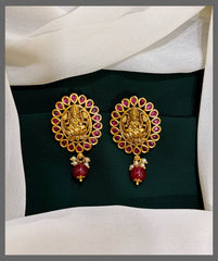 Ruby Lakshmi Stud In Kundan Earring - KE00425