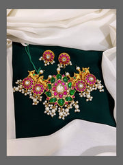Rich Choker with Multi in kundan necklace - KN00287