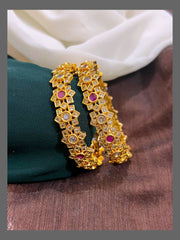 Ruby Flower Bangle - BG0076