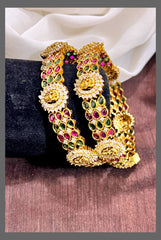 Multi Color Stone with Small Lakshmi Bangle - BG0084