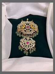 Jadau White Stone Hair Accessories - HA0035