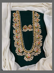 Navarathna Rice Pearl Haram in Kundan - KH00212
