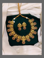 Butto Malla with Peacock Necklace in Nakshi - NN00204