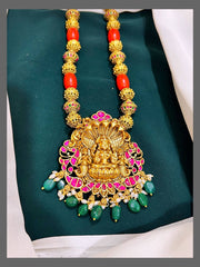 Vishnu Pendent in Kundan Haram Choral - KH00214