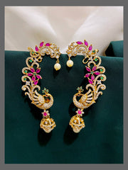 Peacock Earcuff Earring in Nakshi - NE00220