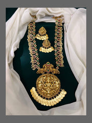 Beautiful Small kashu with Lakshmi Pendent in Kundan Haram - NH00128