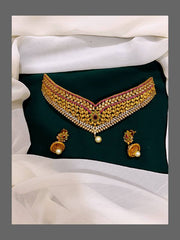 Elegant Choker Necklace in Nakshi - NN00218