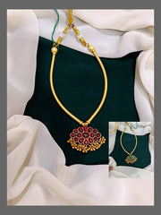 Flower Pendent Nakshi Necklace - NN00211