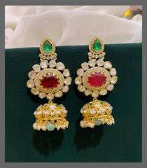 Royal Elegant Jhumki in Kundan - KE00291