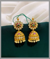 Antique Jhumki Earring in Nakshi - NE00226