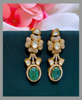 White Stone Flower Earring in Victorian - VE0043