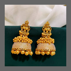 Kerala Design Lakshmi Jhumki in Nakshi - NE00240