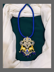 Blue Dori With Kundan Pendent - BD0028