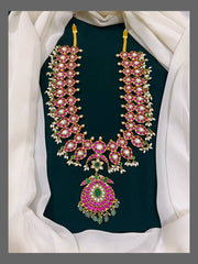 Mango Rice Pearl Kundan Haram - KH00217