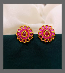 Ruby Stud Earring in Nakshi -NE00256