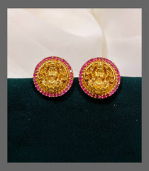 Ruby Lakshmi Stud Earring in Nakshi - NE00258