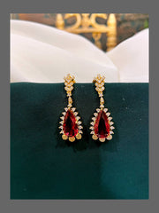 Elegant Ruby Earring in Nakshi - NE00260