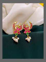 Ruby Bird Earring in Kundan - KE00320