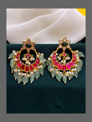 Chand bali Hugging Earring in Kundan - KE00324