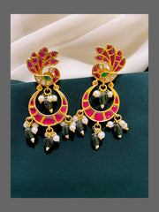 Peacock with Chandbali Earring In Kundan - KE00332