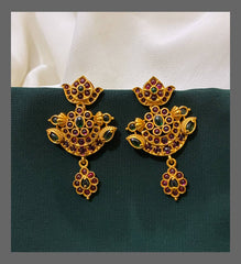 Beautiful Ruby Earring in Nakshi - NE00315