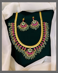 Ruby Chand bali Pendent Necklace in Kundan - KN0022