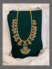 Beautiful Chand bali Pendent Haram in kundan- KH00228
