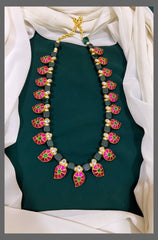 Mango Haram with Grey pearl in Kundan - PB0050