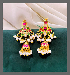 Beautiful Hugging Jhumki Earring - KE00419