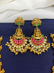 Lakshmi Mango Jadau Kundan lakshmi long haram - KH00126