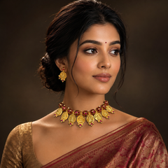 Jadau Lakshmi Kaasu With Jadau Round Ball - KN00589