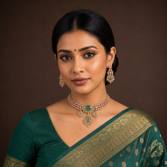 Victorian layered Set with Earrings - VN00190