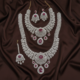 Daimond Bridal Set With Earrings and Tika - BR0067