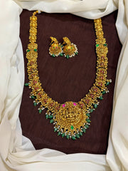 Long Lakshmi Haram With Pota Stones - NH00464