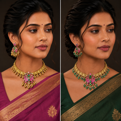 Jadau Kante With Earringd - KN00648
