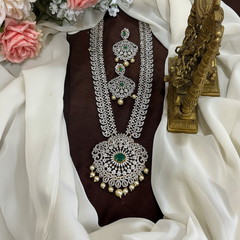Daimond Long Haram With green Stone - DH0017