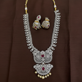Daimond Mango Mid Length Haram with Jhumki - DH0018