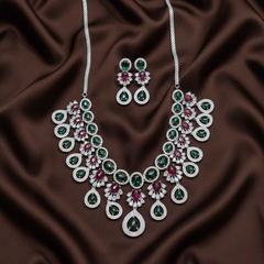 Daimond Multi necklace With Silver Polish - DN0096