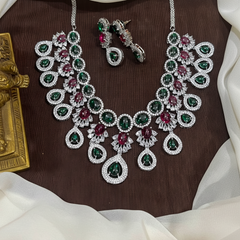 Daimond Multi necklace With Silver Polish - DN0096