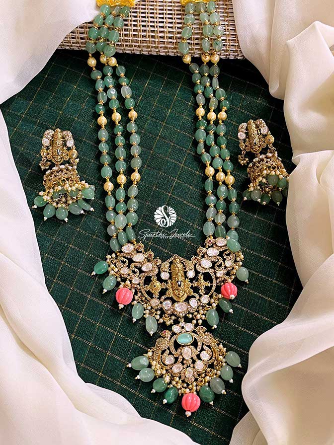 Victorian Tirupati Balaji Haram With Earrings HV0006