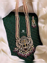 Purple Victorian Krishna Haram With Earrings - HV0007