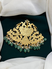 Beautiful Peacock in Kundan ruby Pendent - KP0055